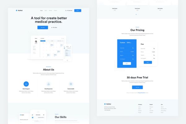 MyMed-应用程序登录页+仪表板 Mymed — App Landing Page + Dashboard缩略图 MyMed-应用程序登录页+仪表板 Mymed — App Landing Page + Dashboard