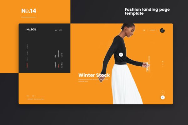 高端时尚品牌网站着陆页设计PSD模板 Ne14 – Fashion landing page template缩略图 高端时尚品牌网站着陆页设计PSD模板 Ne14 – Fashion landing page template