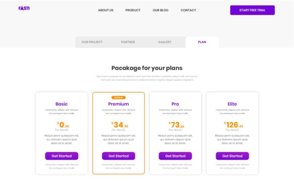 网站应用服务订阅套餐价格表单UI设计模板 Pricing Table缩略图 网站应用服务订阅套餐价格表单UI设计模板 Pricing Table