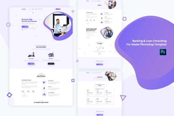 网上银行&金融贷款主题网站设计PSD模板 LoanAg-Banking & Loan For Adobe Photoshop template缩略图 网上银行&金融贷款主题网站设计PSD模板 LoanAg-Banking & Loan For Adobe Photoshop template