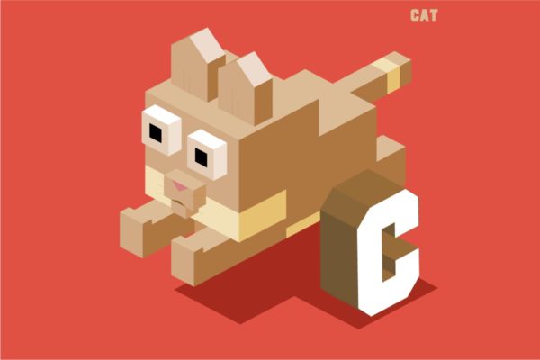 字母C&猫咪动物英文字母识字卡片设计2.5D矢量插画素材 C for cat. Animal Alphabet collection. vector illu缩略图 字母C&猫咪动物英文字母识字卡片设计2.5D矢量插画素材 C for cat. Animal Alphabet collection. vector illu