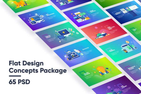 扁平化设计风格网站概念插画设计素材 Flat Design Concepts Package缩略图 扁平化设计风格网站概念插画设计素材 Flat Design Concepts Package
