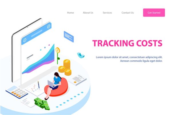 项目成本管理2.5D概念插画网站素材 Tracking Costs Isometric Illustration – FV缩略图 项目成本管理2.5D概念插画网站素材 Tracking Costs Isometric Illustration – FV