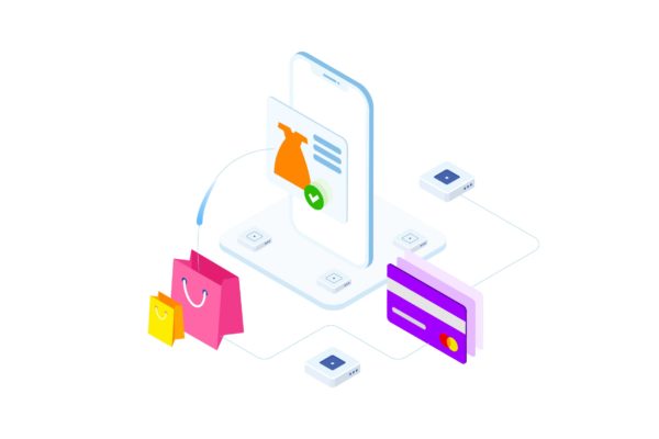 区块链电商主题等距矢量概念插画v7 E-commerce on Blockchain Isometric 7 – FV缩略图 区块链电商主题等距矢量概念插画v7 E-commerce on Blockchain Isometric 7 – FV