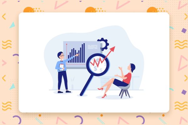 投资解决方案金融主题矢量概念插画 Investment Solution vector illustration concept