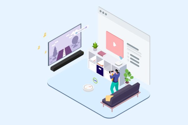 智能多媒体应用场景等距概念插画v3 Smart Echo Isometric Illustration – T2缩略图 智能多媒体应用场景等距概念插画v3 Smart Echo Isometric Illustration – T2