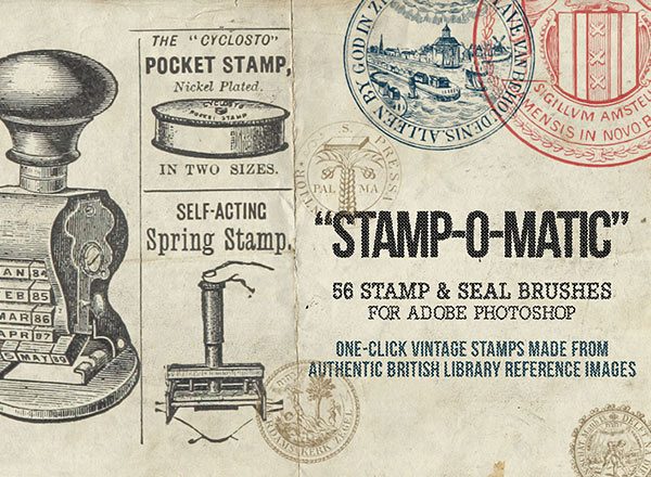 复古印章及戳笔刷套件 Free Vintage Stamp & Seal Brush Set