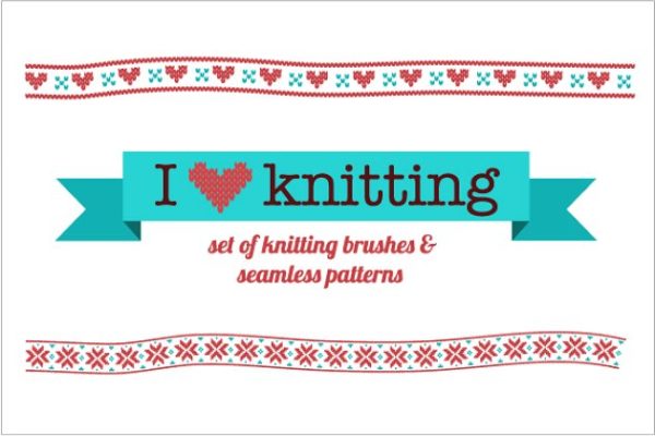 编结物矢量图案AI笔刷&纹理 Knitting vector brushes & patterns缩略图 编结物矢量图案AI笔刷&纹理 Knitting vector brushes & patterns