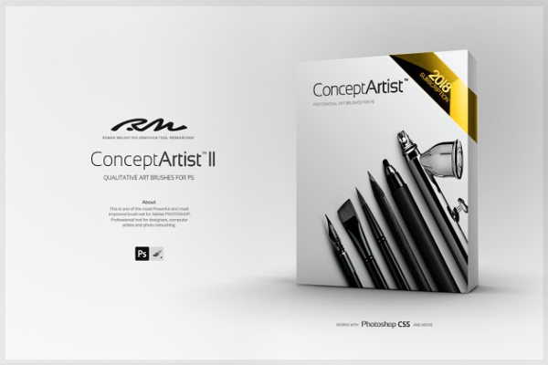 RM出品各种画笔笔画PS笔刷工具包 RM Concept Artist II (bundle)缩略图 RM出品各种画笔笔画PS笔刷工具包 RM Concept Artist II (bundle)