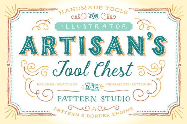 数码艺术家的工具箱-AI笔刷, 纹理, 装饰框, 字母&元素 Artisan’s Tool Chest