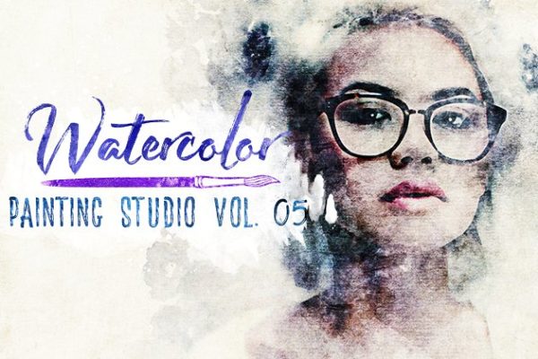 水彩画工作室第05卷-一键生成水彩画PS笔刷 Watercolor Painting Studio Vol. 05缩略图 水彩画工作室第05卷-一键生成水彩画PS笔刷 Watercolor Painting Studio Vol. 05
