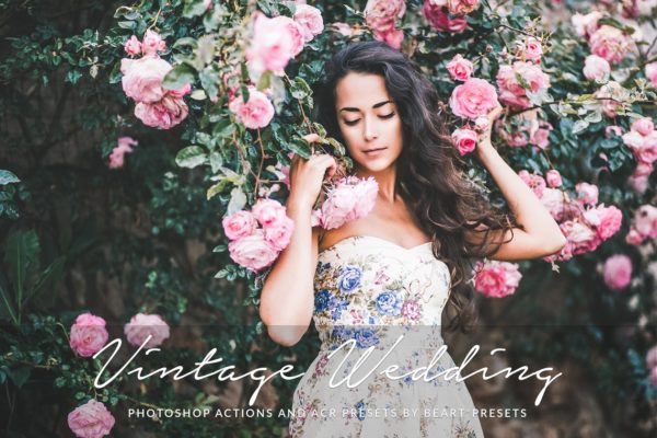 复古婚纱摄影特效PS动作 Photoshop Actions Vintage Wedding