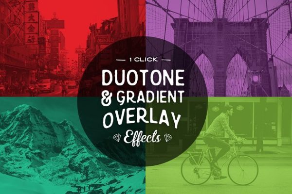 明亮双色调照片特效处理PS动作 Bright Duotone Photoshop Actions缩略图 明亮双色调照片特效处理PS动作 Bright Duotone Photoshop Actions