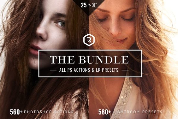 专门为风景&人物照片特效处理准备的640款Lightroom预设和590款PS动作 The Bundle – All Actions & Presets