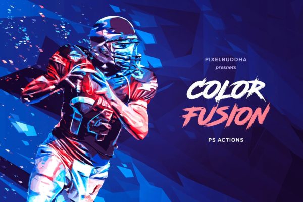 炫酷几何低多边形绘画效果PS动作 Fusion Photoshop Actions Set缩略图 炫酷几何低多边形绘画效果PS动作 Fusion Photoshop Actions Set