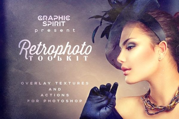 复古风格华丽照片效果处理PS动作 RETROPHOTO Photoshop Effect Pack