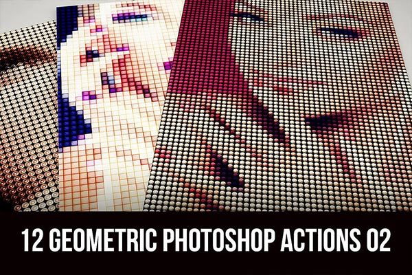 12个时尚个性几何马赛克图案ps动作 12 Geometric Photoshop Actions 02缩略图 12个时尚个性几何马赛克图案ps动作 12 Geometric Photoshop Actions 02