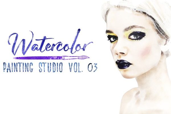 水彩绘画设计PS动作套装v3 Watercolor Painting Studio Vol. 03缩略图 水彩绘画设计PS动作套装v3 Watercolor Painting Studio Vol. 03