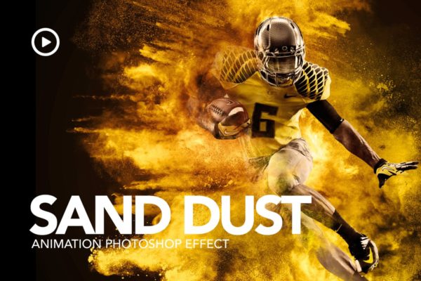 动态粉尘爆炸海报照片特效PS动作 Sand Dust / Powder Explosion Photoshop Action
