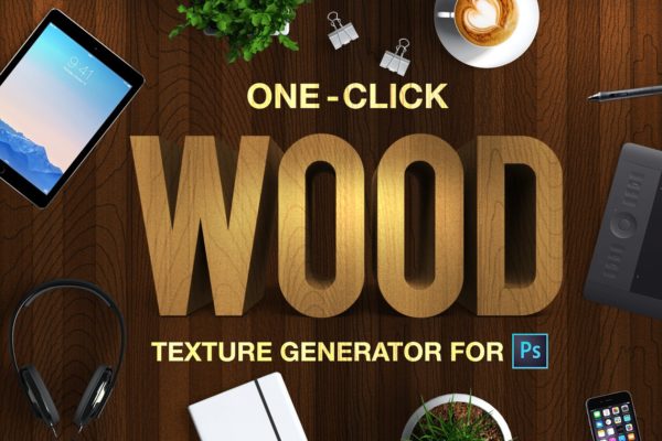华丽木质纹理PS动作 Wood Texture Generator – One Click缩略图 华丽木质纹理PS动作 Wood Texture Generator – One Click
