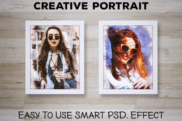 创意人像油画效果PS动作 Creative Portrait: Smart PSD. Effect缩略图 创意人像油画效果PS动作 Creative Portrait: Smart PSD. Effect