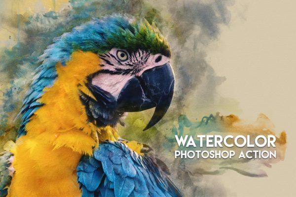 逼真水彩手绘PS动作 Watercolor Photoshop Action缩略图 逼真水彩手绘PS动作 Watercolor Photoshop Action
