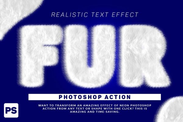 羊毛绒毛文字效果Photoshop动作