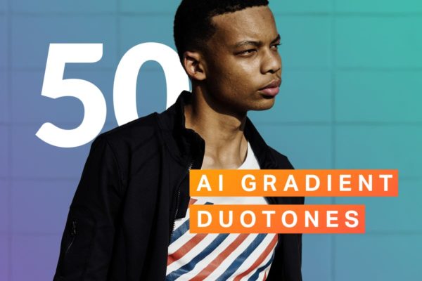 50个AI渐变双色调PS动作 50 AI Gradient Duotone Actions缩略图 50个AI渐变双色调PS动作 50 AI Gradient Duotone Actions