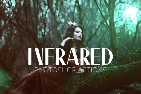 一款红外线效果的照片调色PS动作 Infrared IR Photoshop Actions