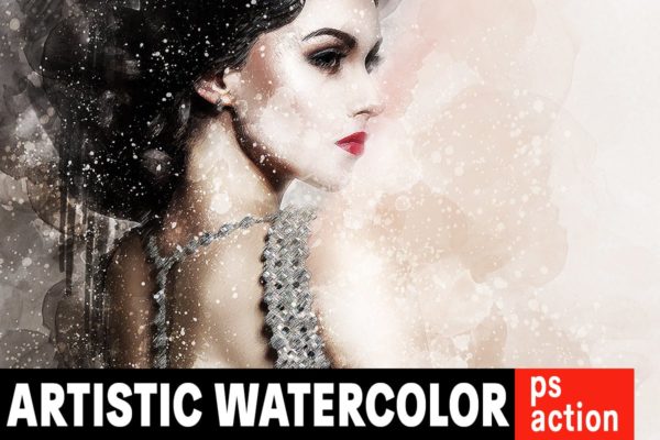 水彩飞溅遮罩艺术效果照片处理Photoshop动作 Artistic Watercolor Photoshop Action缩略图 水彩飞溅遮罩艺术效果照片处理Photoshop动作 Artistic Watercolor Photoshop Action