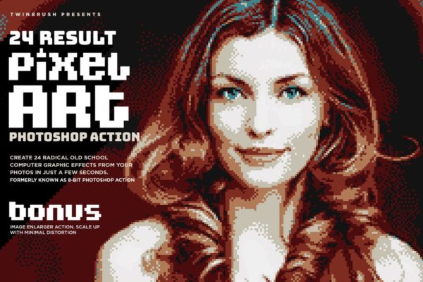 像素画生成器PS动作 Pixel Art Action