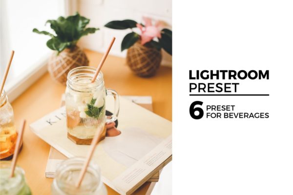6款奶茶饮品摄影调色滤镜LR预设 6 Lightroom Preset for Beverages缩略图 6款奶茶饮品摄影调色滤镜LR预设 6 Lightroom Preset for Beverages