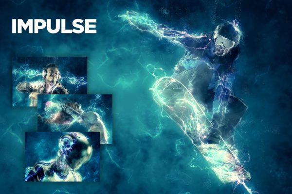 炫酷闪电能量环绕特效PS动作 Impulse CS4+ Photoshop Action缩略图 炫酷闪电能量环绕特效PS动作 Impulse CS4+ Photoshop Action