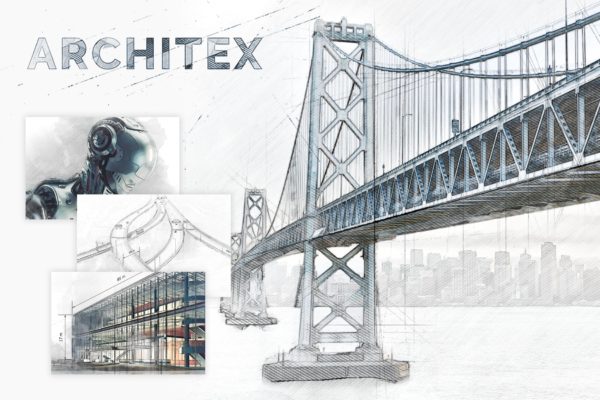 工业建筑设计素描特效照片处理PS动作 Architex CS3+ Photoshop Action缩略图 工业建筑设计素描特效照片处理PS动作 Architex CS3+ Photoshop Action