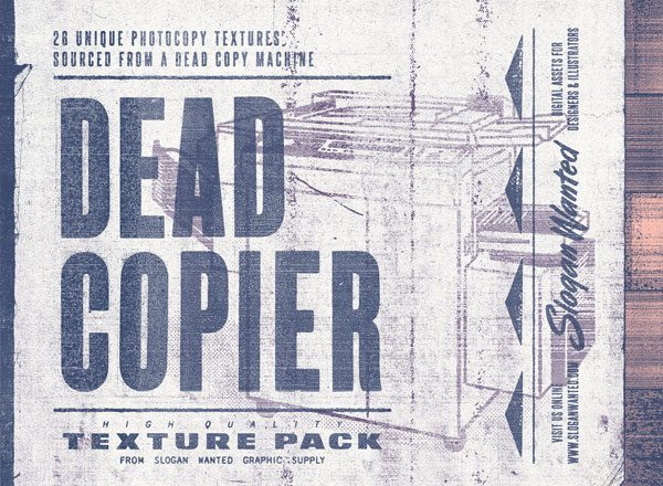 复印机影印纹理素材包 Dead Copier Photocopy Texture Pack