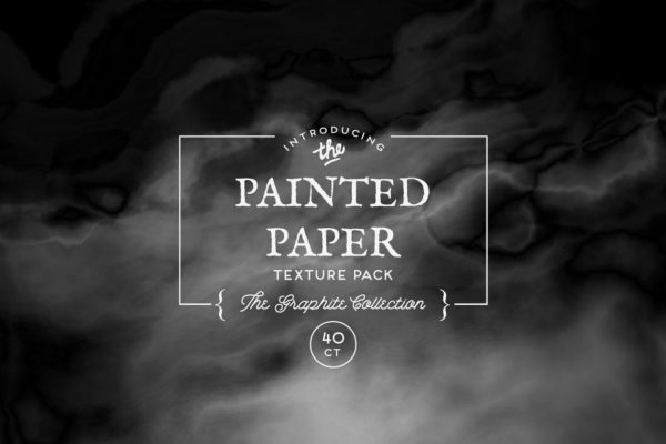 浓墨山水画纸张纹理 Painted Paper Textures Graphite