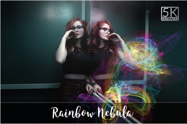 5K分辨率彩虹星云叠层背景 5K Rainbow Nebula Overlays