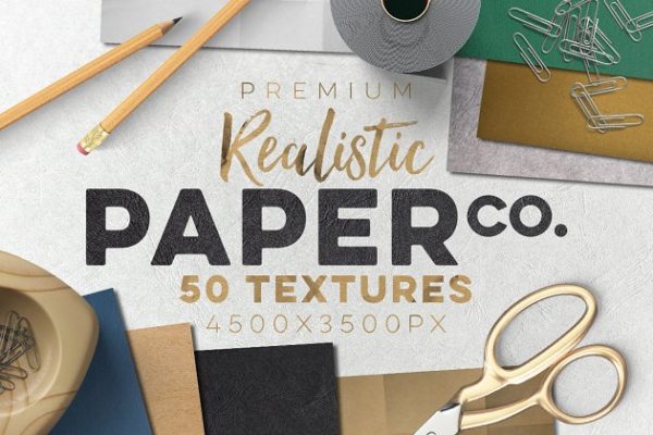 50款各种配色和材质纸张纹理 50 Paper Textures Set缩略图 50款各种配色和材质纸张纹理 50 Paper Textures Set