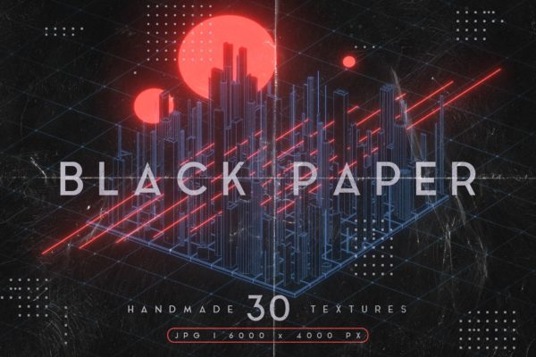 炫酷黑色纸张图层纹理 Black Paper Textures