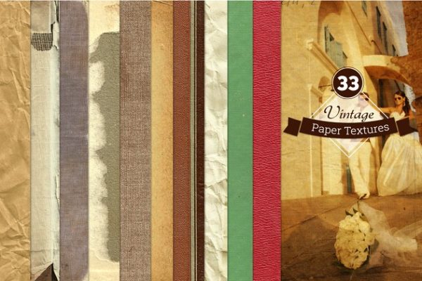 33款复古纸张纹理合集 33 Vintage Paper Textures