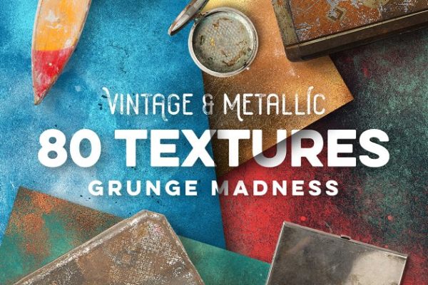 80款复古和金属纹理合集[1.65GB] 80 Vintage & Metallic Textures