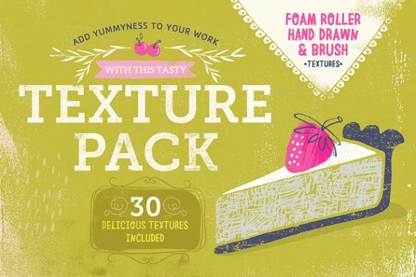 泡沫辊墨印&手绘图案纹理合集 Tasty Texture Pack