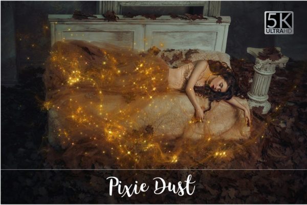 5K星尘光线叠层背景 5K Pixie Dust Overlays