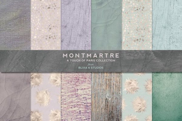 轻奢浪漫风格金箔图案纹理合集 Parisian Textures & Gold Foil: Dusk