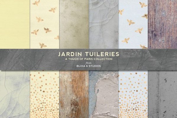 新鲜优雅奢侈金箔纹理 Parisian Textures & Gold Foil: Fresh
