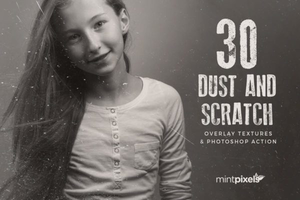 30款尘埃和划痕照片效果处理叠层纹理 30 Dust & Scratch Overlay Textures