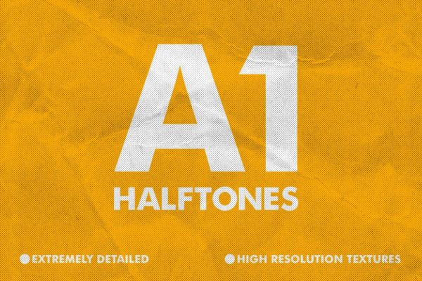 25个超高分辨率高清半色调纹理 A1 Halftone Textures