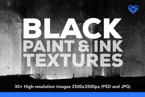30款黑色油漆和墨水纹理 30 Black Paint and Ink Textures