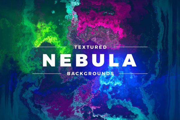 抽象银河系太空星云背景纹理 Textured Nebula Backgrounds
