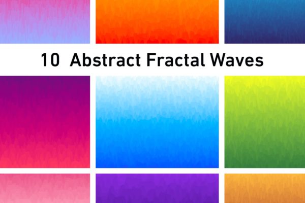 10张抽象水彩波纹背景图素材 10 Abstract Fractal Waves Background缩略图 10张抽象水彩波纹背景图素材 10 Abstract Fractal Waves Background